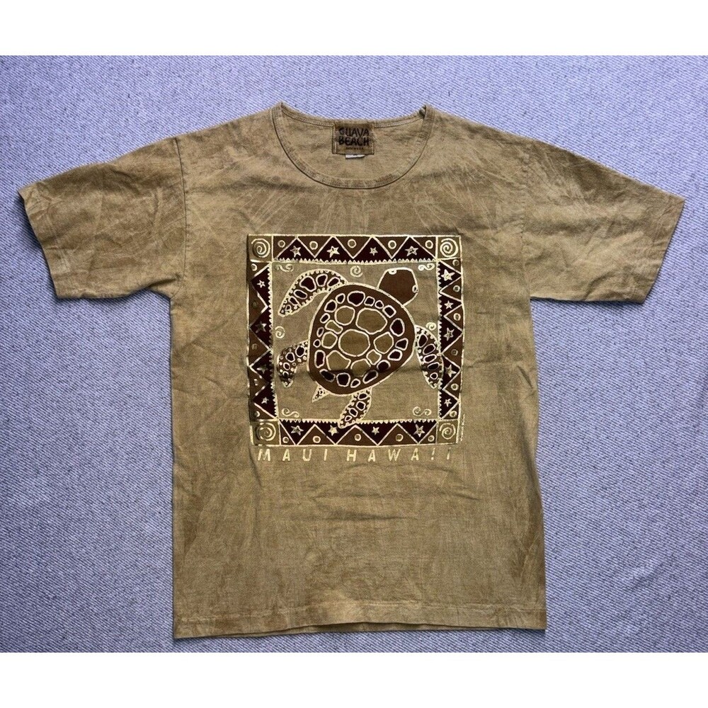 Vintage 90s Guava Beach Maui Hawaii Sea Turtle T-Shirt Size M